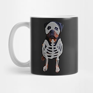 Rottweiler skeleton Halloween Mug